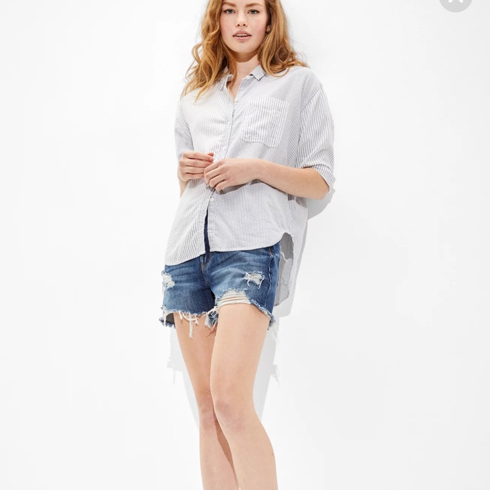 Gorgeous Button Down American Eagle Blouse White … - image 3